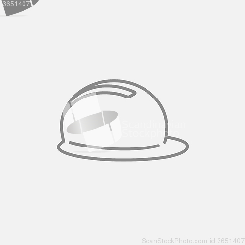 Image of Hard hat line icon.