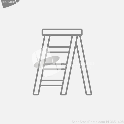 Image of Stepladder line icon.