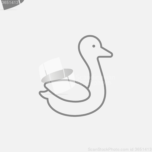 Image of Duck line icon.