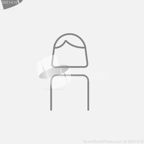 Image of Business woman line icon.