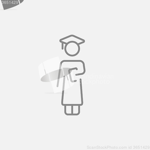 Image of Graduate line icon.