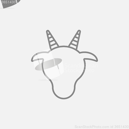 Image of Cow head line icon.