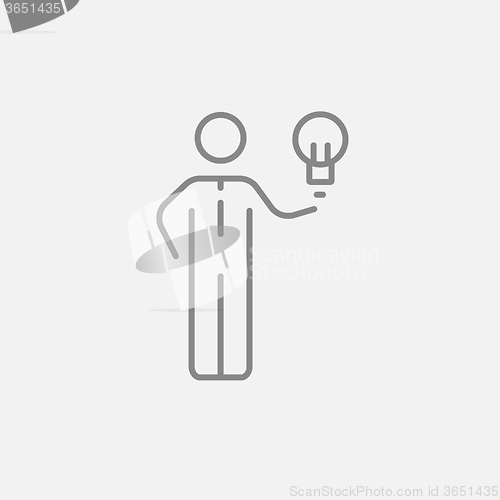 Image of Business idea line icon.