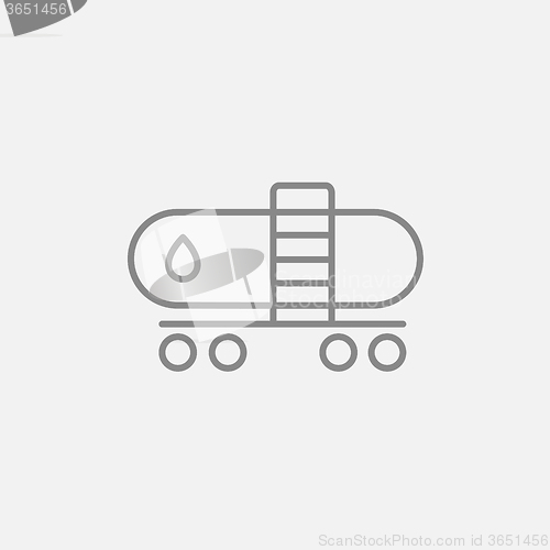 Image of Oil tank line icon.