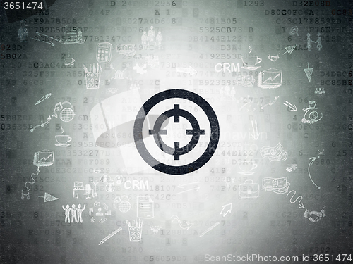 Image of Business concept: Target on Digital Paper background