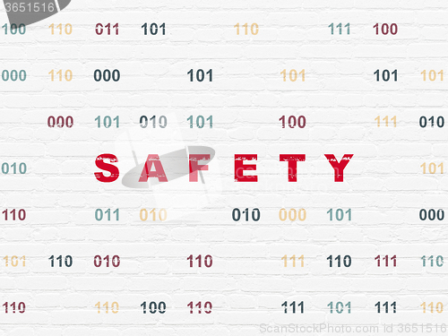 Image of Safety concept: Safety on wall background