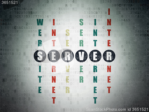 Image of Web development concept: Server in Crossword Puzzle