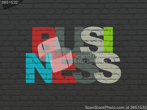 Image of Finance concept: Business on wall background