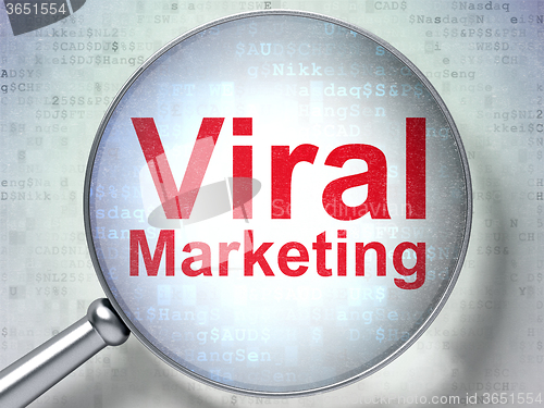 Image of Marketing concept: Viral Marketing with optical glass