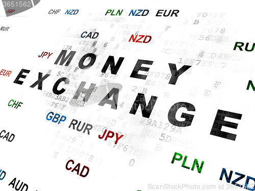 Image of Money concept: Money Exchange on Digital background