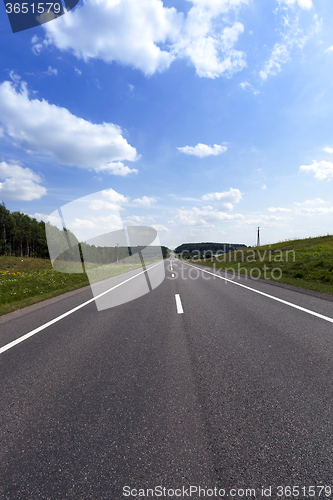 Image of asphalt road . spring