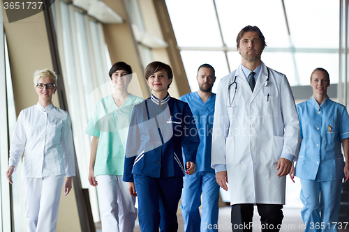 Image of doctors team walking