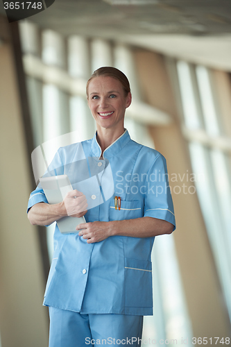 Image of female doctor with tablet computer