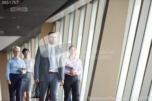 Image of business people group walking