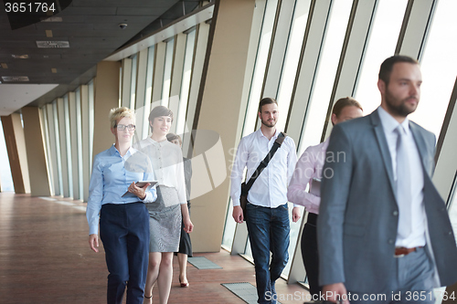 Image of business people group walking