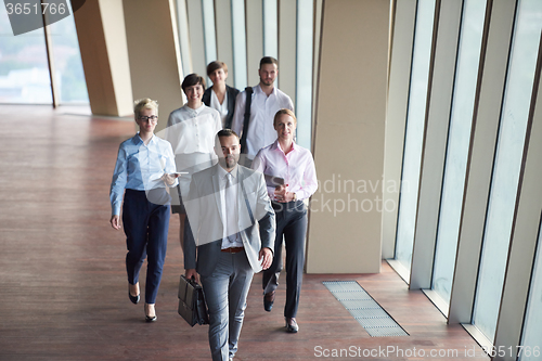 Image of business people group walking