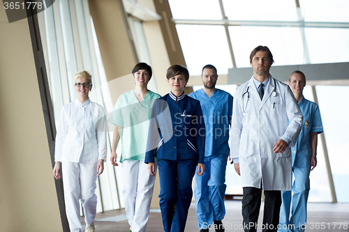 Image of doctors team walking