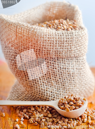 Image of Raw buckwheat, portion of the  buckwheat