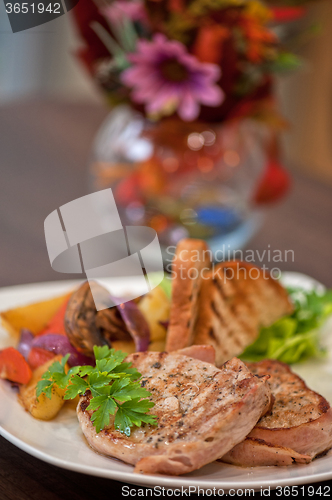 Image of Pork chop with vegetable 