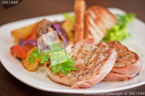 Image of Pork chop with vegetable 