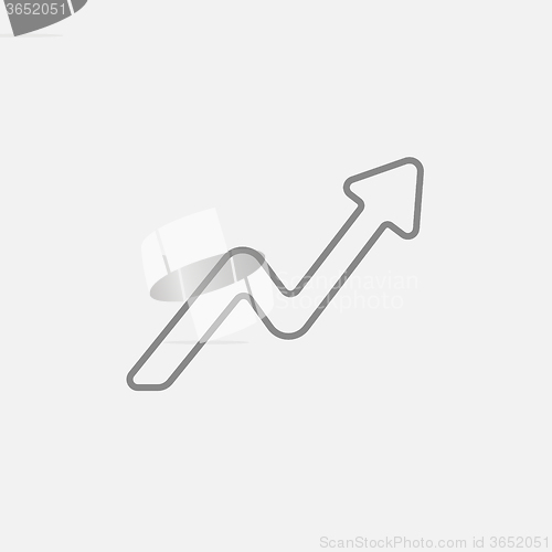 Image of Arrow upward line icon.
