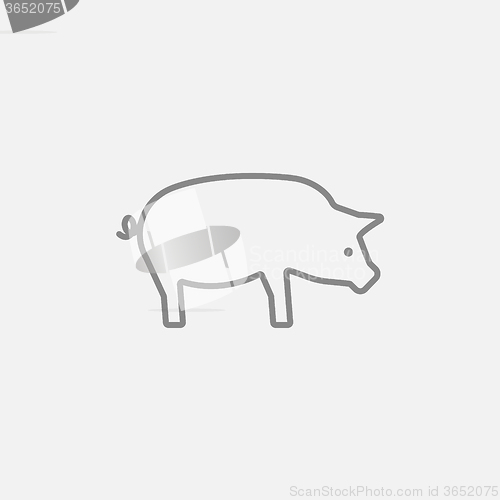 Image of Pig line icon.