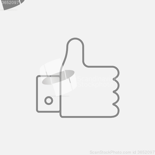 Image of Thumb up line icon.