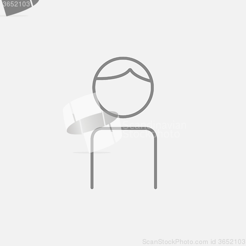 Image of Businessman line icon.