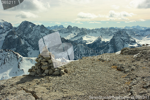 Image of Touristic stone pyramid