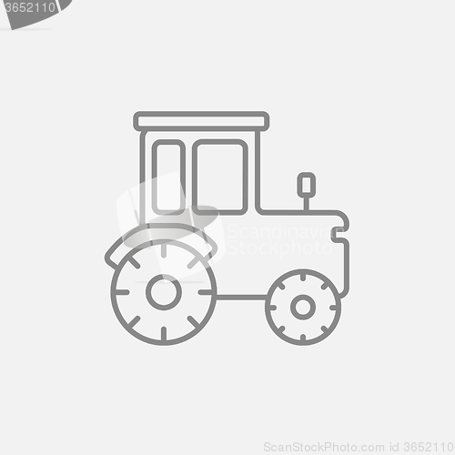 Image of Tractor line icon.