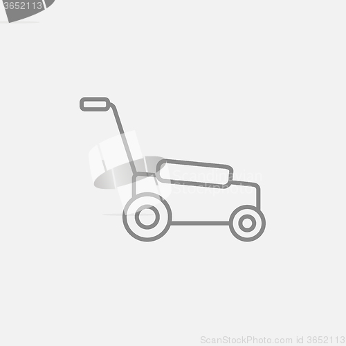 Image of Lawnmover line icon.