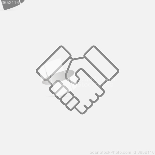 Image of Handshake line icon.