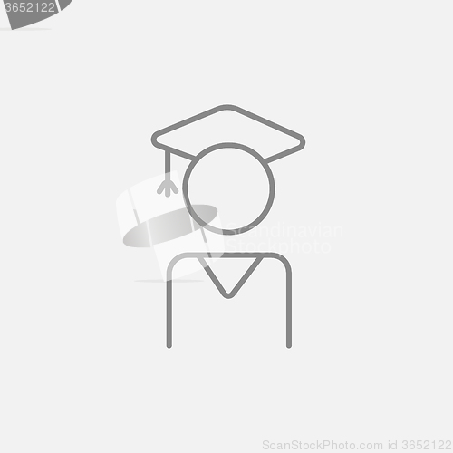 Image of Graduate line icon.