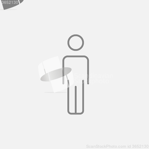 Image of Businessman standing line icon.