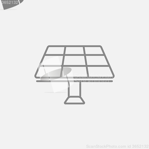 Image of Solar panel line icon.