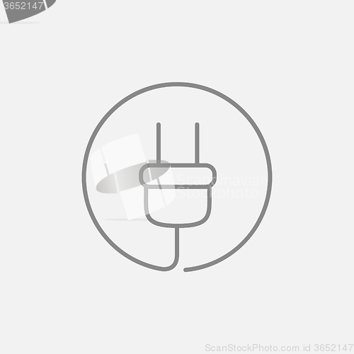 Image of Plug line icon.