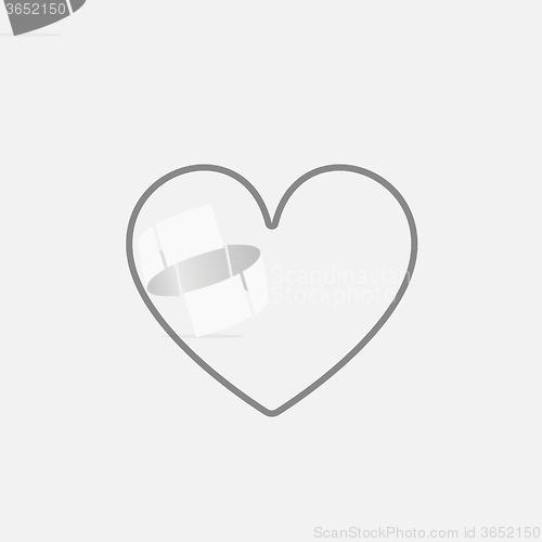 Image of Heart sign line icon.
