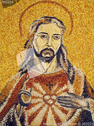 Image of jesus in amber