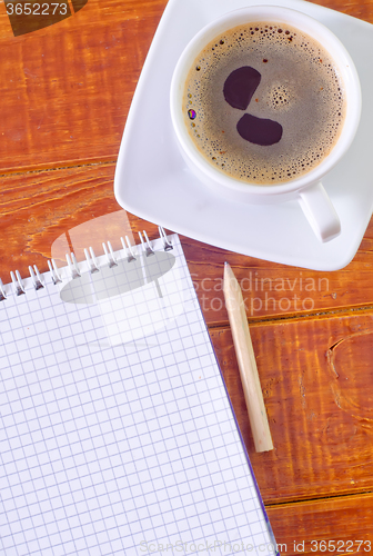 Image of note and coffee cup