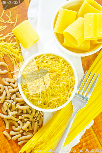 Image of raw pasta