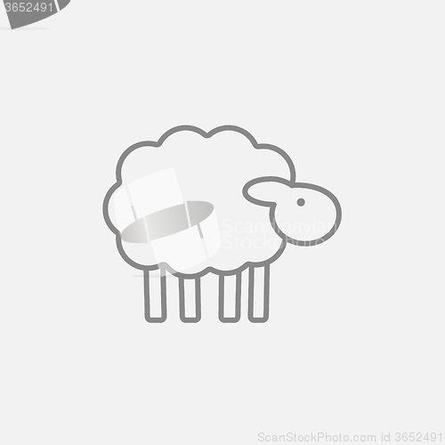 Image of Sheep line icon.