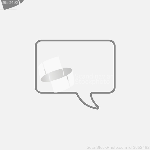 Image of Empty speech bubble line icon.