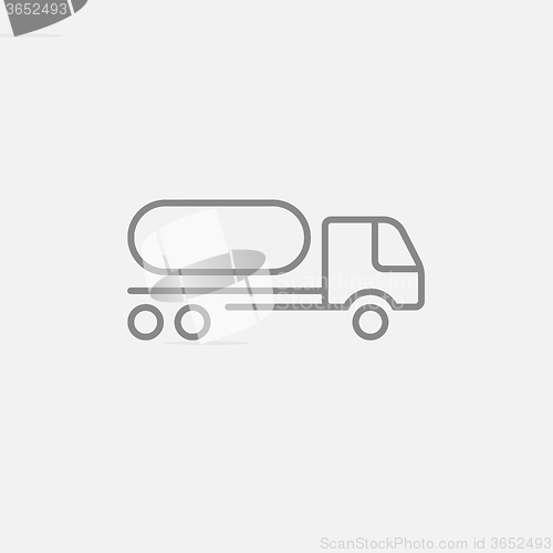 Image of Fuel truck line icon.