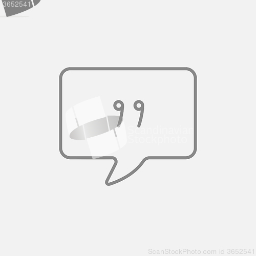 Image of Speech bubble line icon.