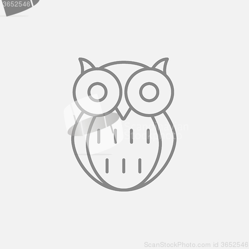 Image of Owl line icon.