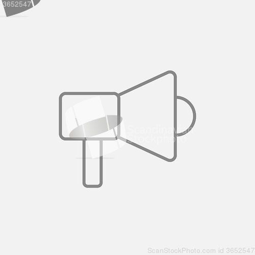 Image of Mmegaphone line icon.