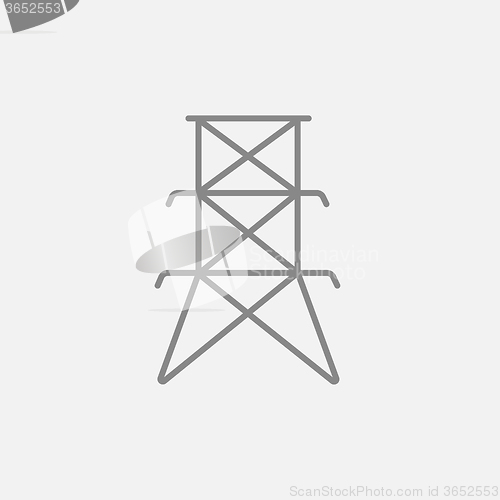 Image of Electric tower line icon.