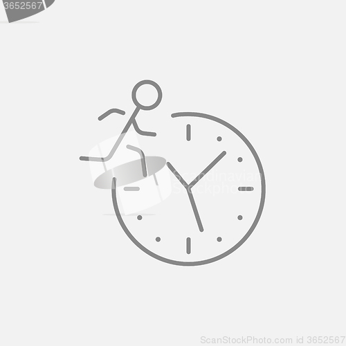 Image of Time management line icon.