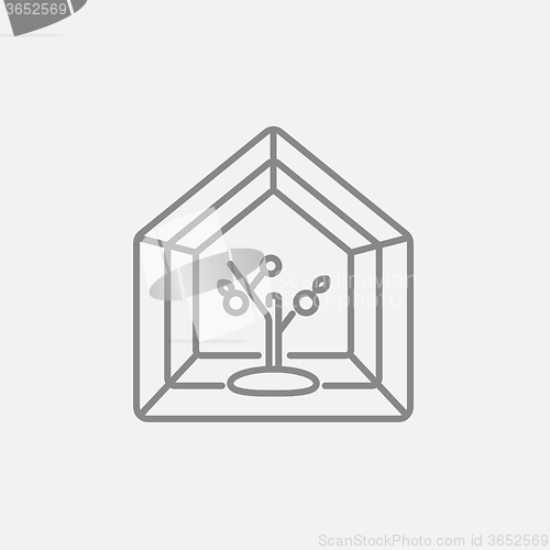 Image of Greenhouse line icon.