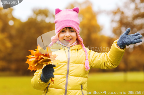 Image of happy beautiful little girl portrait outdoors